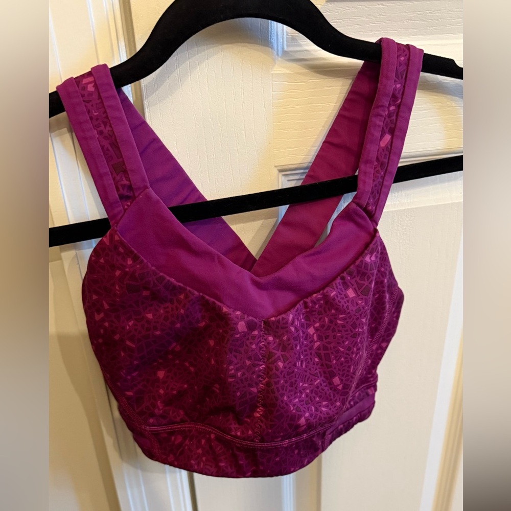 Lululemon Rack Pack Bra Paradise Geo Regal Plum Multi / Regal Plum size 4 - Picture 9 of 10